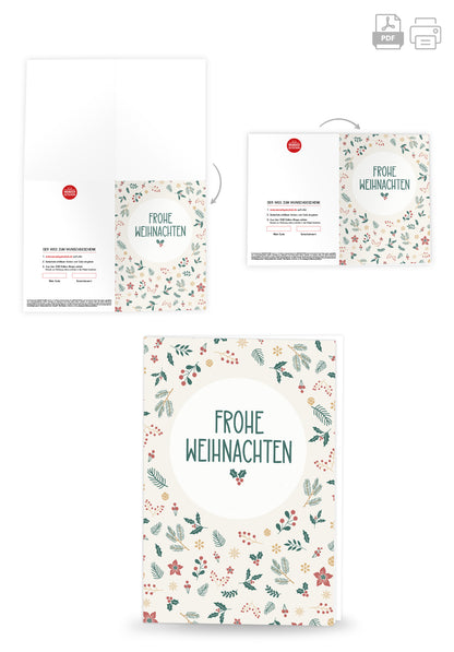 Wunschgutschein Frohe Weihnachten - Zweige PDF – Geschenkgutschein Ansicht 4