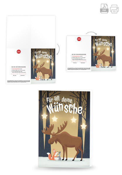 Wunschgutschein Für deine Wünsche - Tiere Wald – Geschenkgutschein Ansicht 4