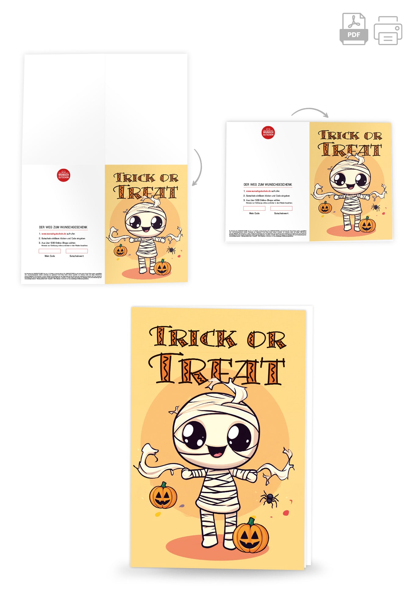 Wunschgutschein Trick or Treat - Mumie – Geschenkgutschein Ansicht 4