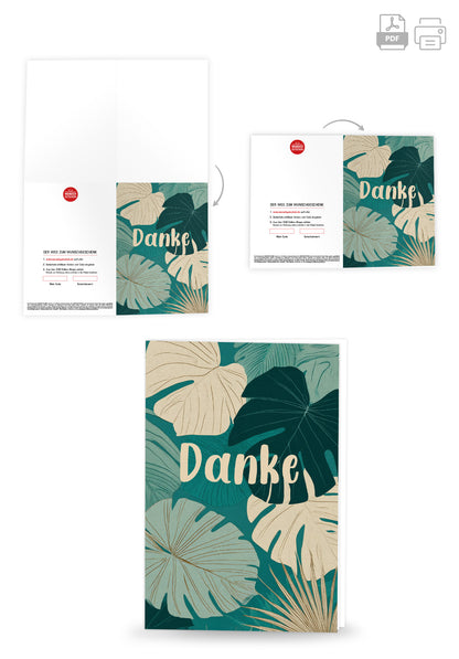 Wunschgutschein Danke - Monstera – Geschenkgutschein Ansicht 4