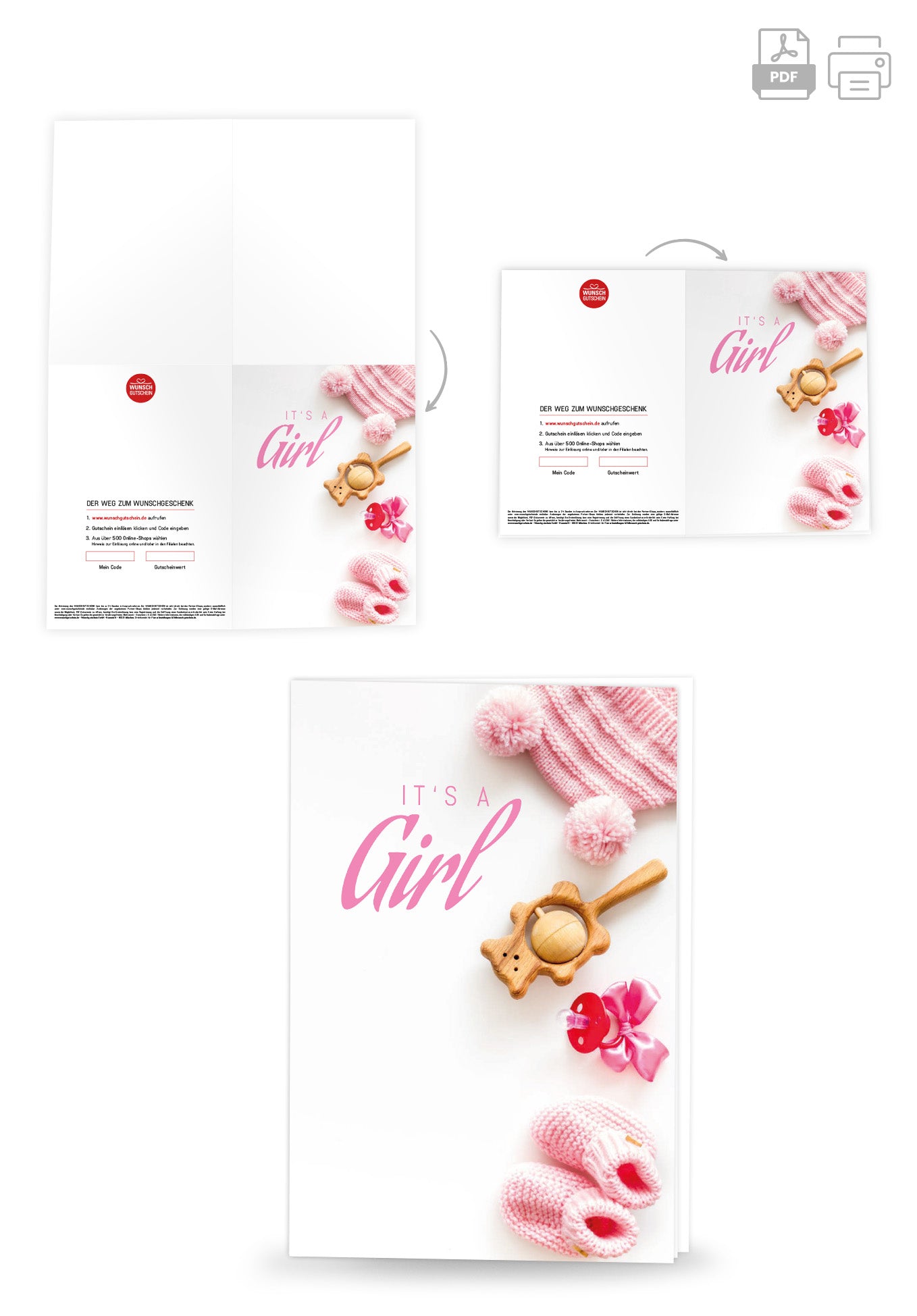 Wunschgutschein It's a Girl - Babyklamotten – Geschenkgutschein Ansicht 4