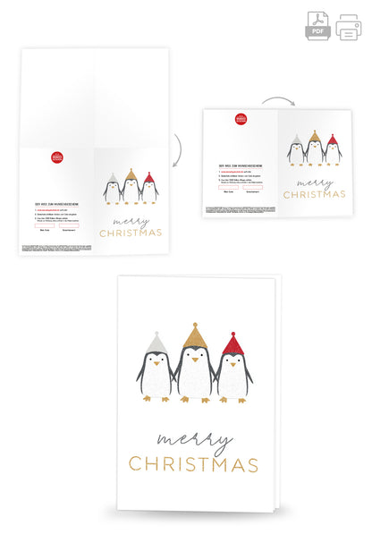 Wunschgutschein Merry Christmas - Pinguine PDF – Geschenkgutschein Ansicht 4