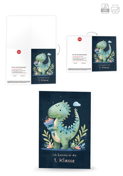 Wunschgutschein 1. Klasse - Dino – Geschenkgutschein Ansicht 4