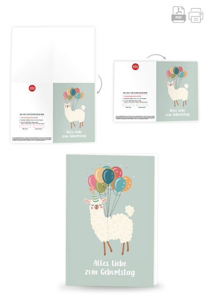 Wunschgutschein Alles Liebe - Lama PDF – Geschenkgutschein Ansicht 4