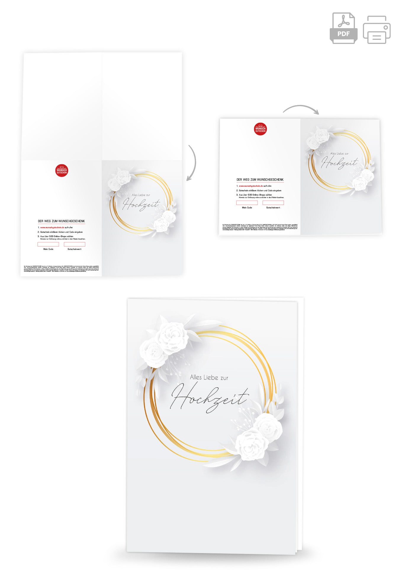Wunschgutschein Alles Liebe zur Hochzeit - Ring PDF – Geschenkgutschein Ansicht 4