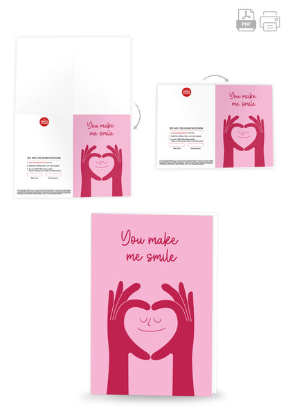Wunschgutschein You Make Me Smile - Pink PDF – Geschenkgutschein Ansicht 4