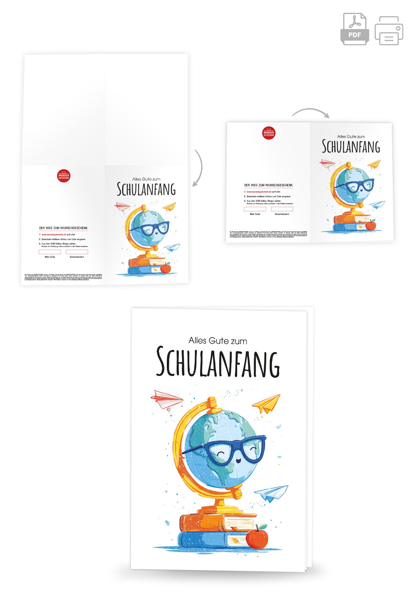 Wunschgutschein Alles Gute Schulanfang - Globus – Geschenkgutschein Ansicht 4