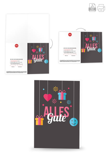 Wunschgutschein Alles Gute - Smiley – Geschenkgutschein Ansicht 4
