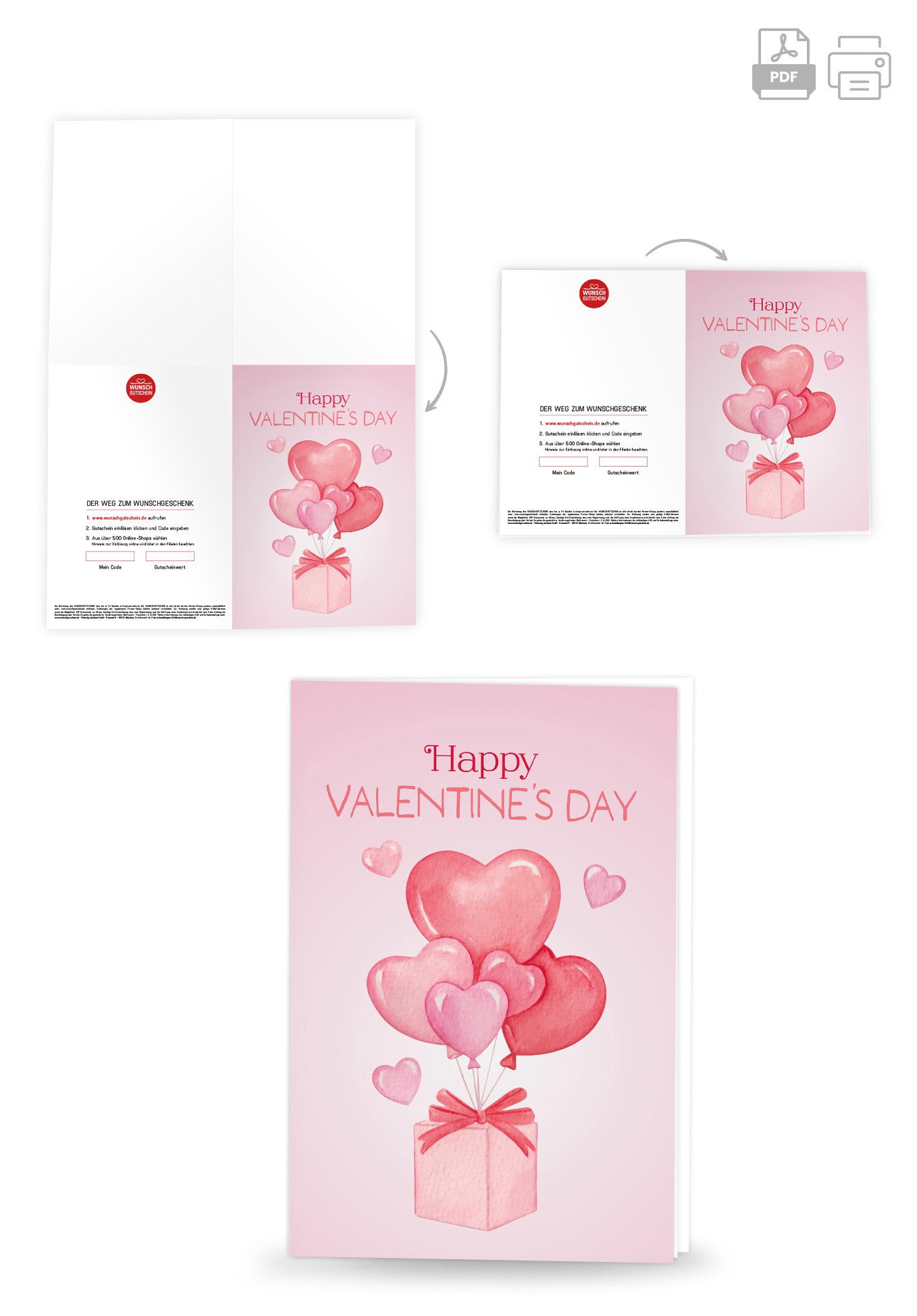 Wunschgutschein Happy Valentine's Day - Paket Herzen – Geschenkgutschein Ansicht 8