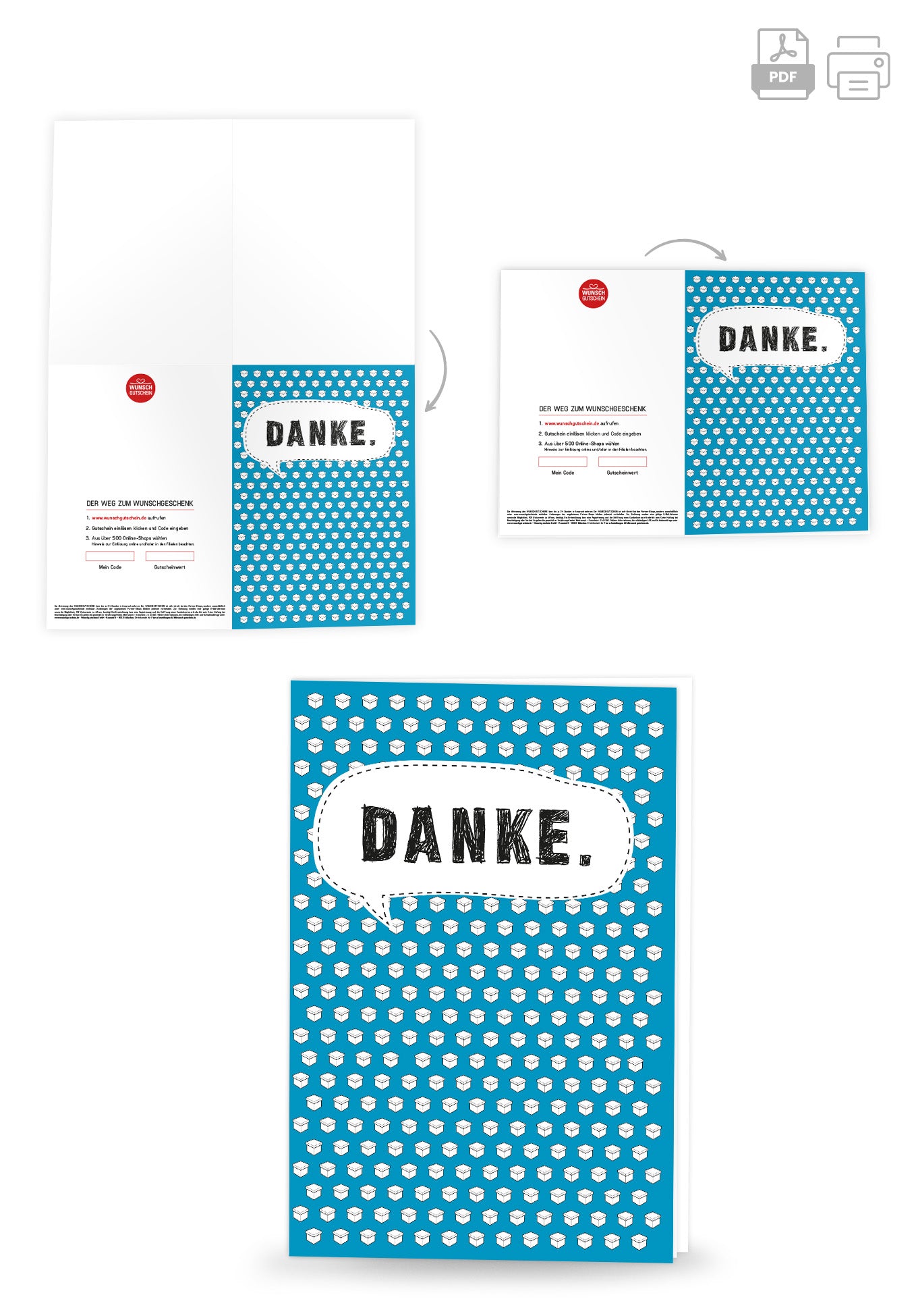 Wunschgutschein Danke - Paket PDF – Geschenkgutschein Ansicht 4