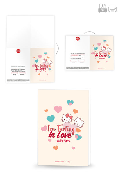 Hello Kitty - Im feeling in love - Herzen Beige PDF