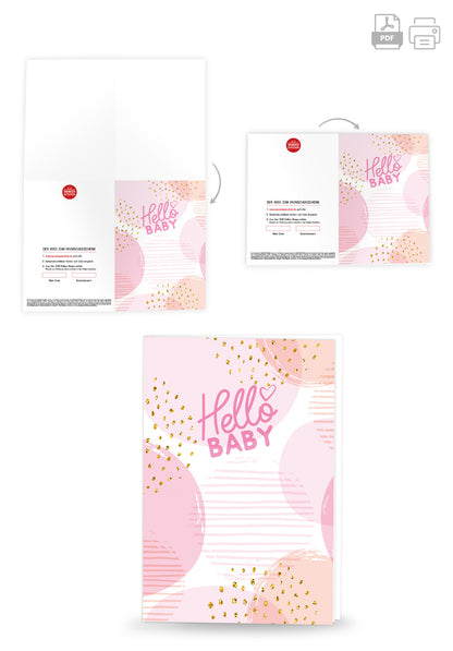 Wunschgutschein Hello Baby - Rosa – Geschenkgutschein Ansicht 8
