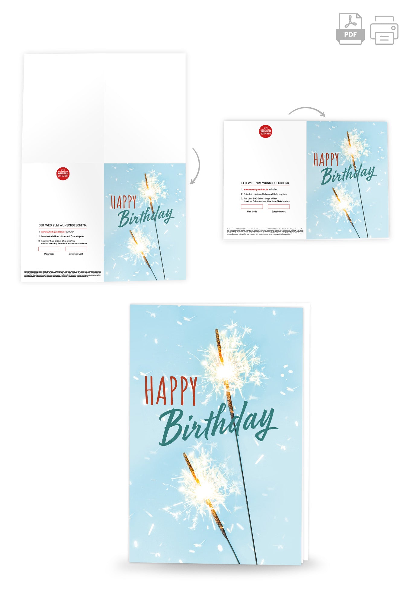 Wunschgutschein Happy Birthday - Wunderkerzen – Geschenkgutschein Ansicht 8