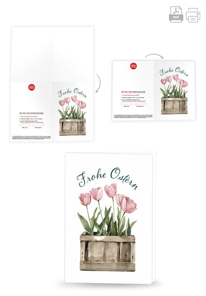 Wunschgutschein Frohe Ostern - Tulpen Box PDF – Geschenkgutschein Ansicht 4