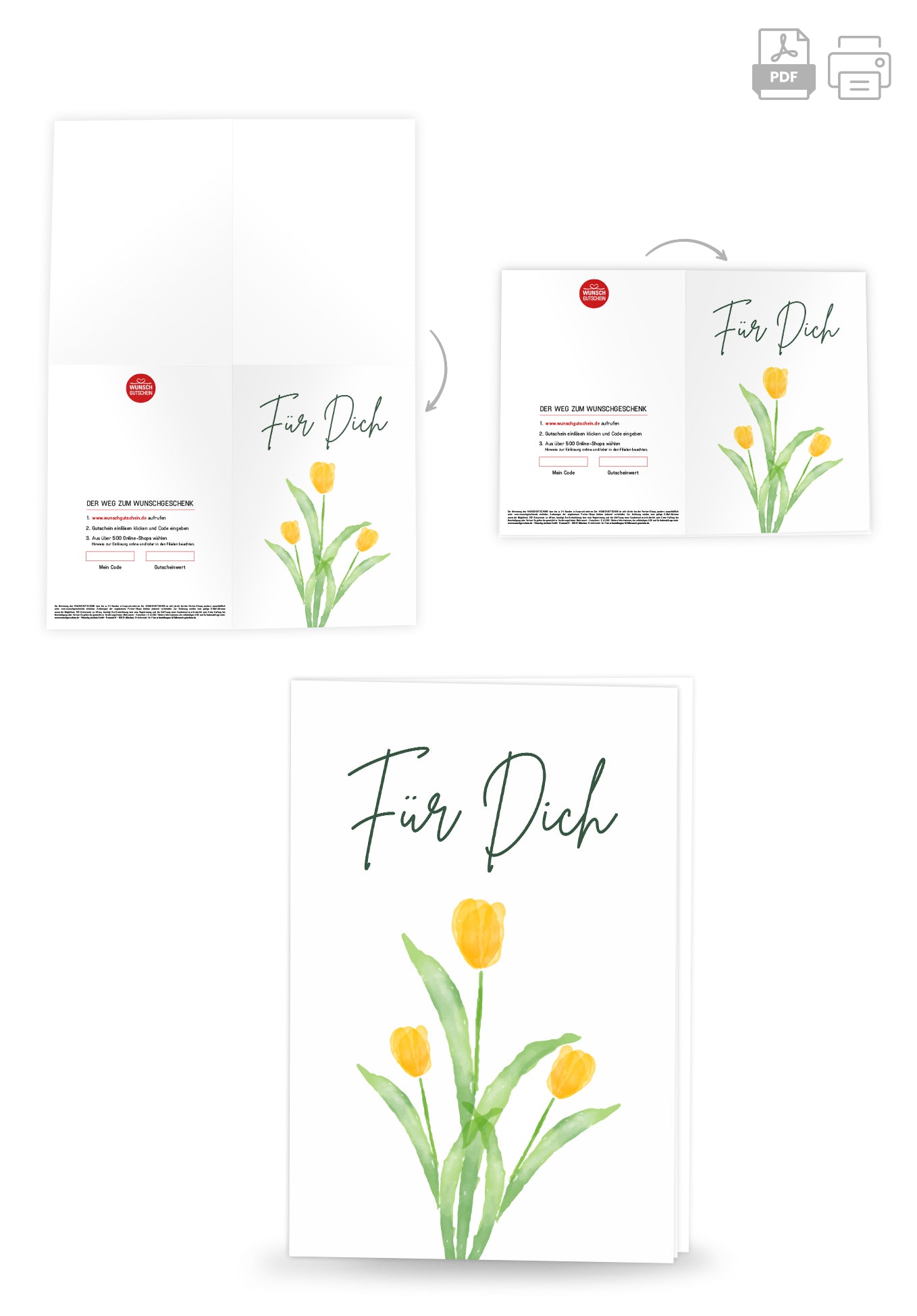 Wunschgutschein Für Dich - Tulpen – Geschenkgutschein Ansicht 4