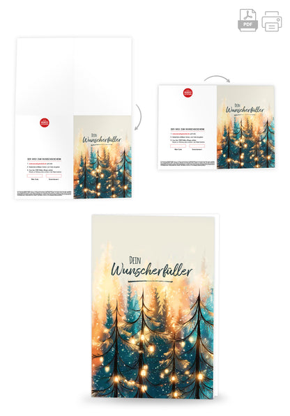 Wunschgutschein Dein Wunscherfüller - Lichter Wald PDF – Geschenkgutschein Ansicht 4