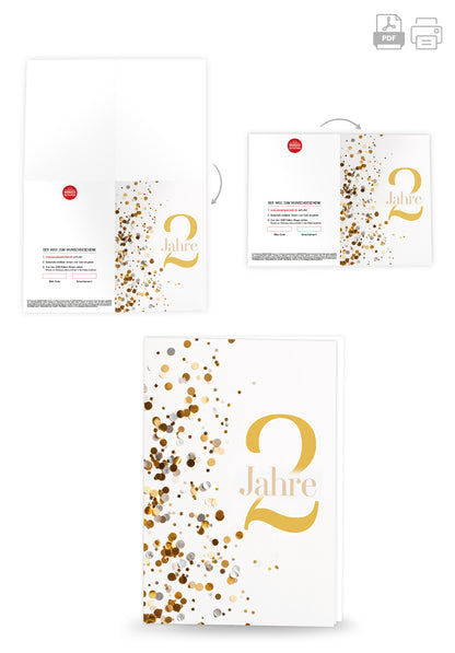 Wunschgutschein 2 Jahre - Konfetti Gold – Geschenkgutschein Ansicht 4