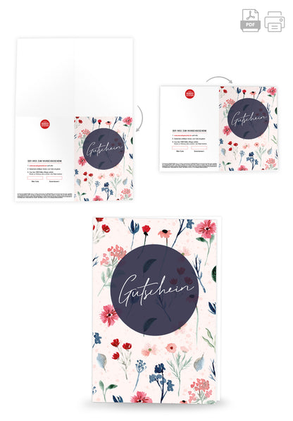 Wunschgutschein Gutschein - Aquarell Blumen – Geschenkgutschein Ansicht 4