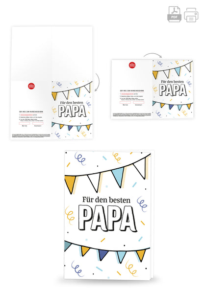 Wunschgutschein Für den besten Papa - Wimpelkette – Geschenkgutschein Ansicht 4