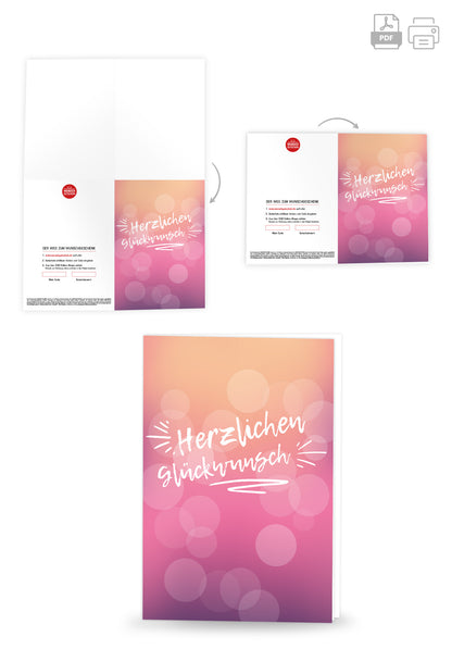Wunschgutschein Herzlichen Glückwunsch - Pink – Geschenkgutschein Ansicht 8