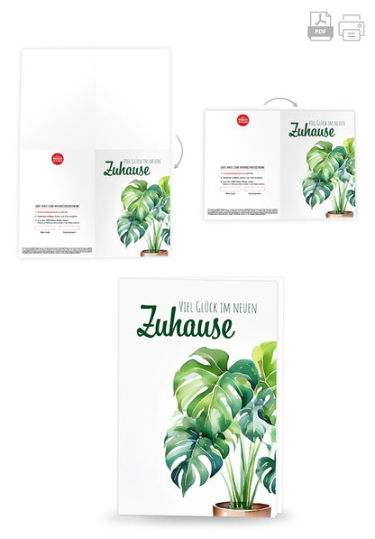 Wunschgutschein Viel Glück Zuhause - Pflanze – Geschenkgutschein Ansicht 4