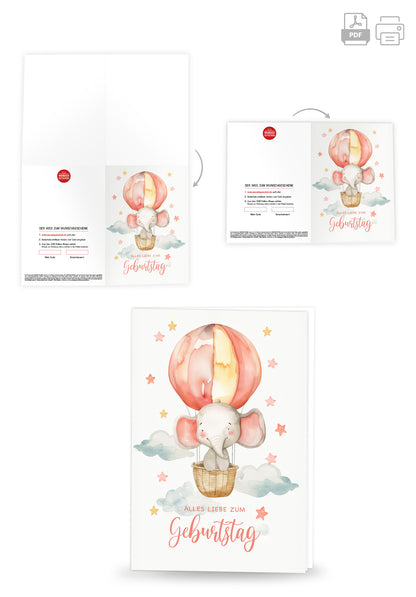 Wunschgutschein Alles Liebe - Elefant PDF – Geschenkgutschein Ansicht 4
