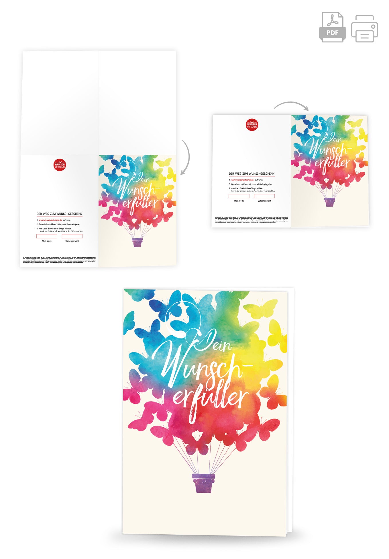 Wunschgutschein Dein Wunscherfüller - Schmetterling PDF – Geschenkgutschein Ansicht 4