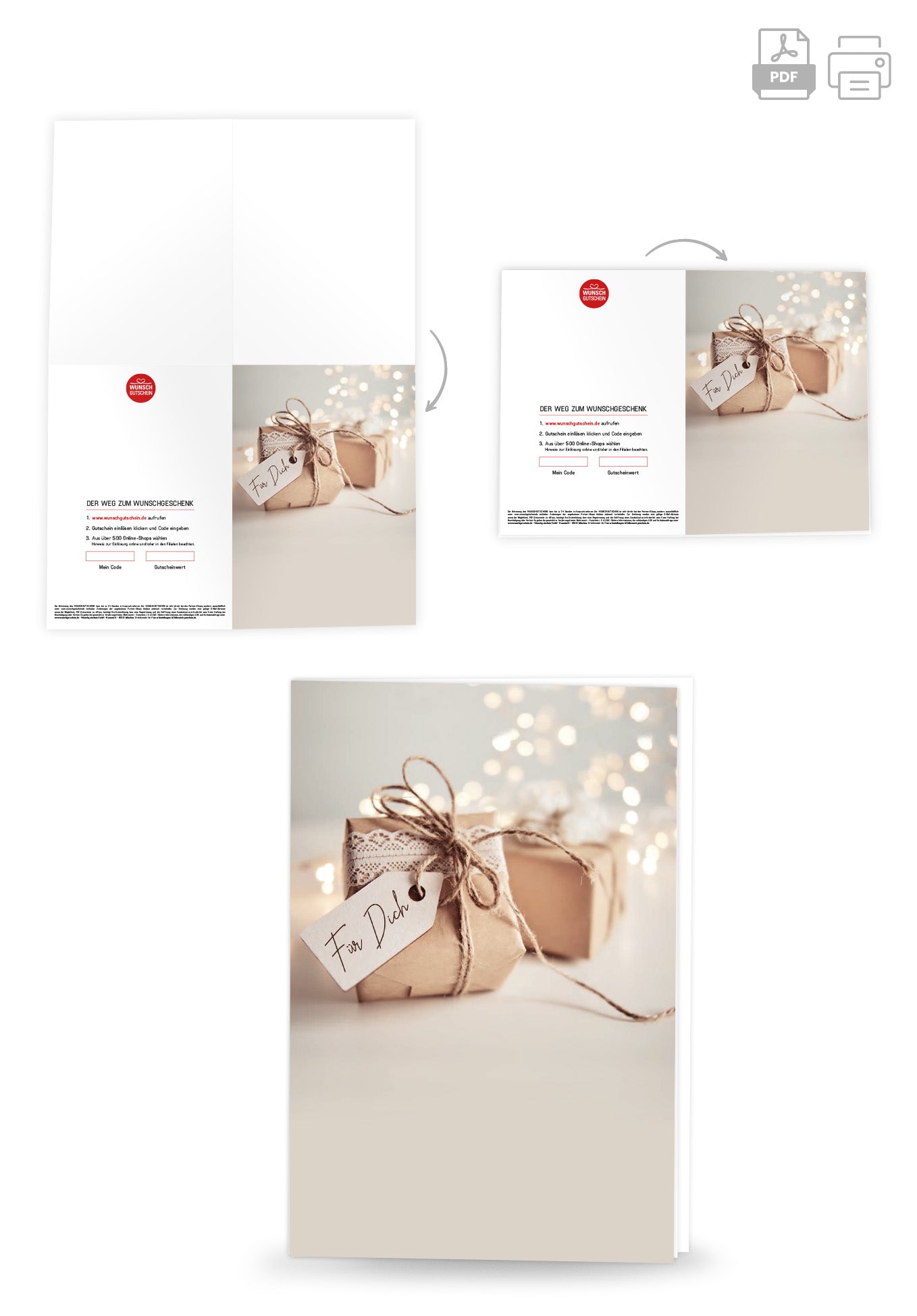 Wunschgutschein Für Dich - Pakete PDF – Geschenkgutschein Ansicht 4