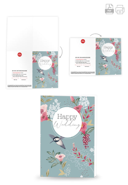 Wunschgutschein Happy Wedding - Vogel – Geschenkgutschein Ansicht 8