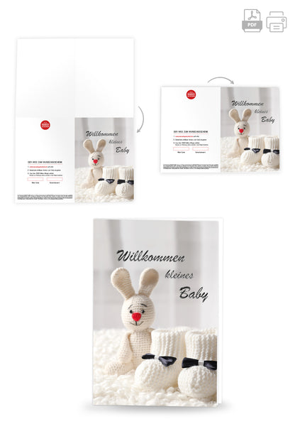 Wunschgutschein Willkommen kleines Baby - Hase – Geschenkgutschein Ansicht 4
