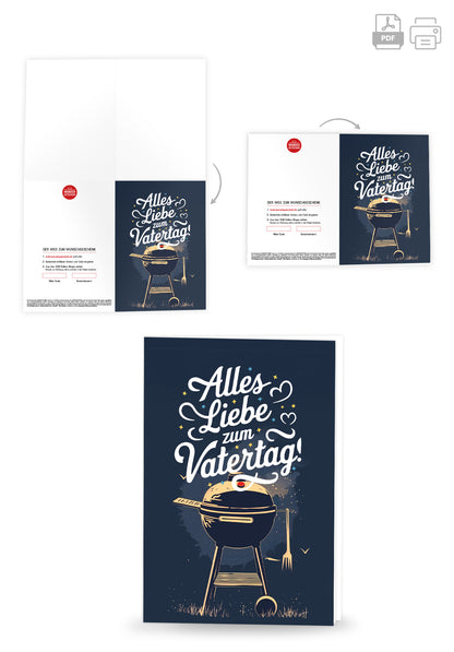 Wunschgutschein Alles Liebe Vatertag - Grill Blau PDF – Geschenkgutschein Ansicht 4