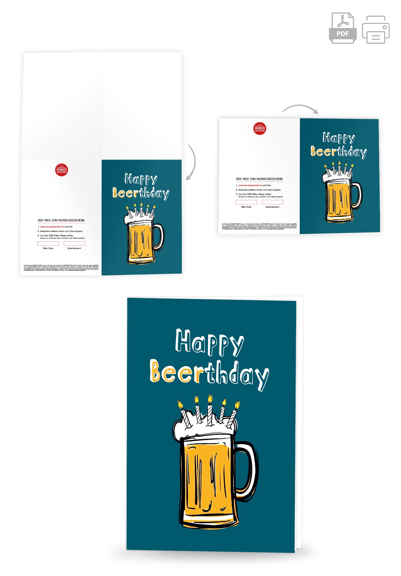 Happy Beerthday - Bierkrug mit Kerzen
