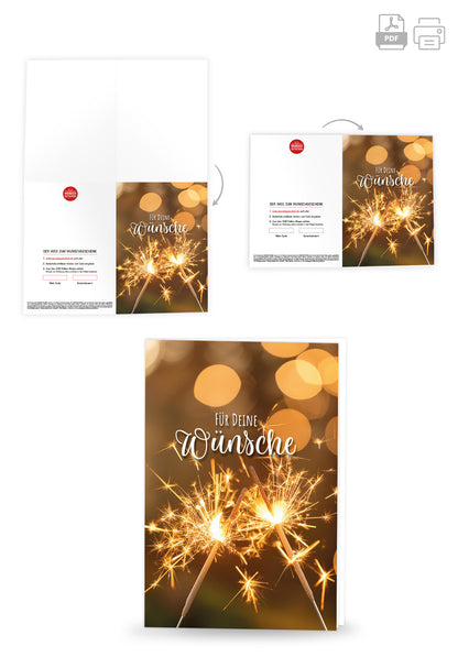 Wunschgutschein Für deine Wünsche – Wunderkerze – Geschenkgutschein Ansicht 4