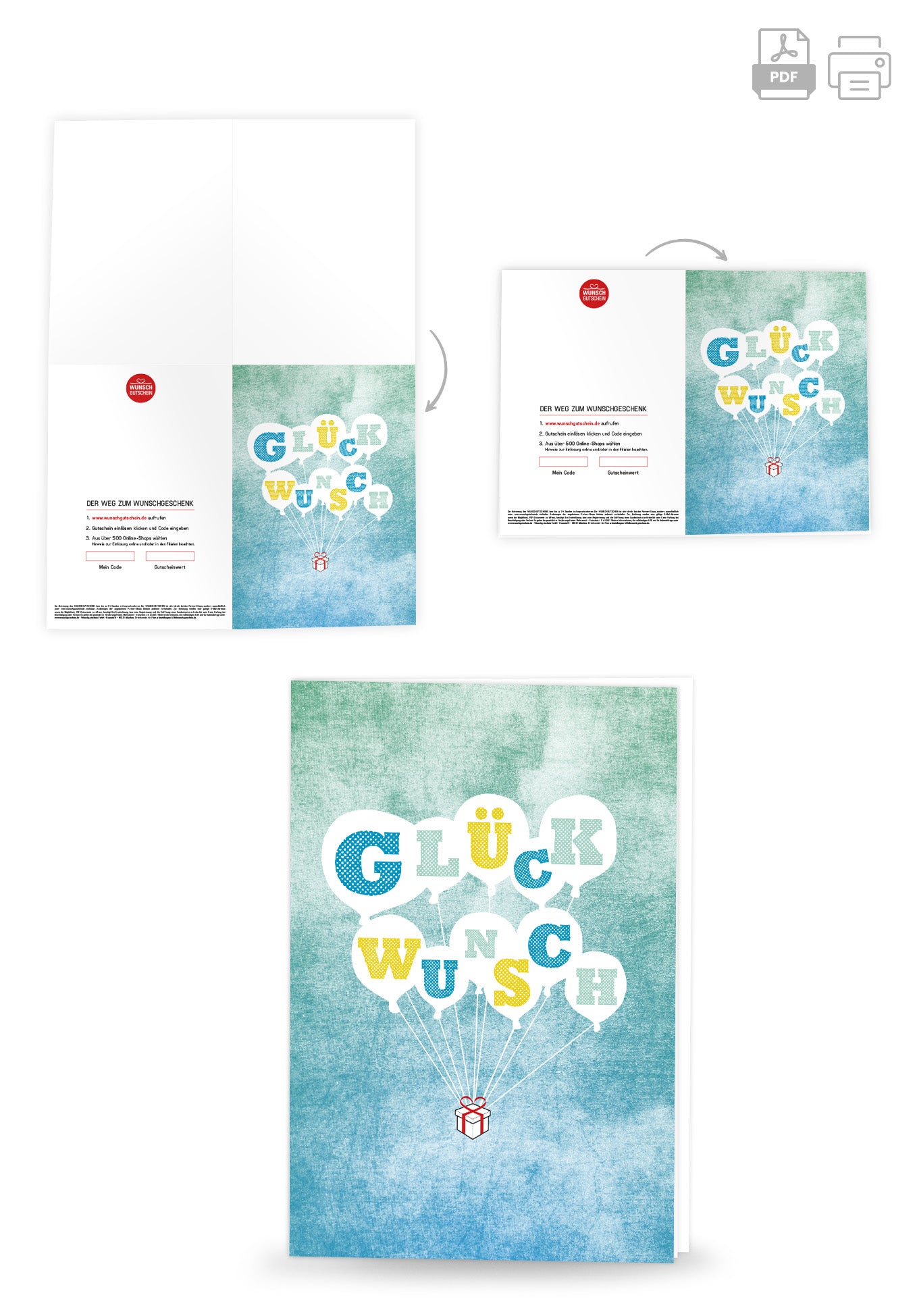 Wunschgutschein Glückwunsch - Ballon-Paket – Geschenkgutschein Ansicht 4