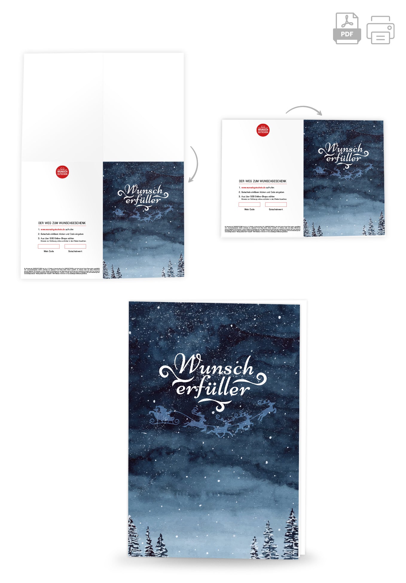 Wunschgutschein Wunscherfüller - Xmas PDF – Geschenkgutschein Ansicht 4