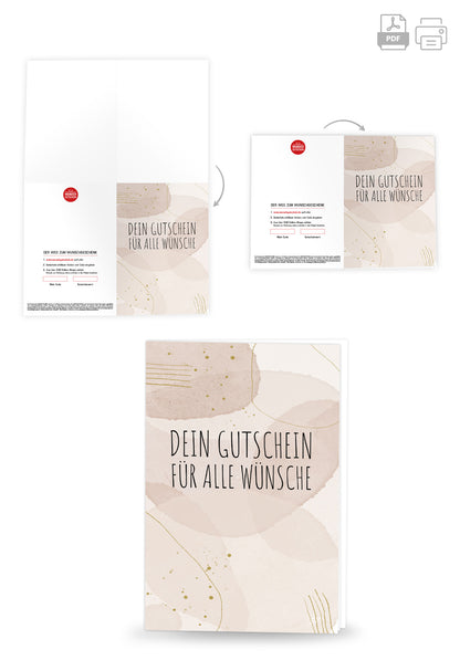 Wunschgutschein Für alle Wünsche - Beige – Geschenkgutschein Ansicht 4