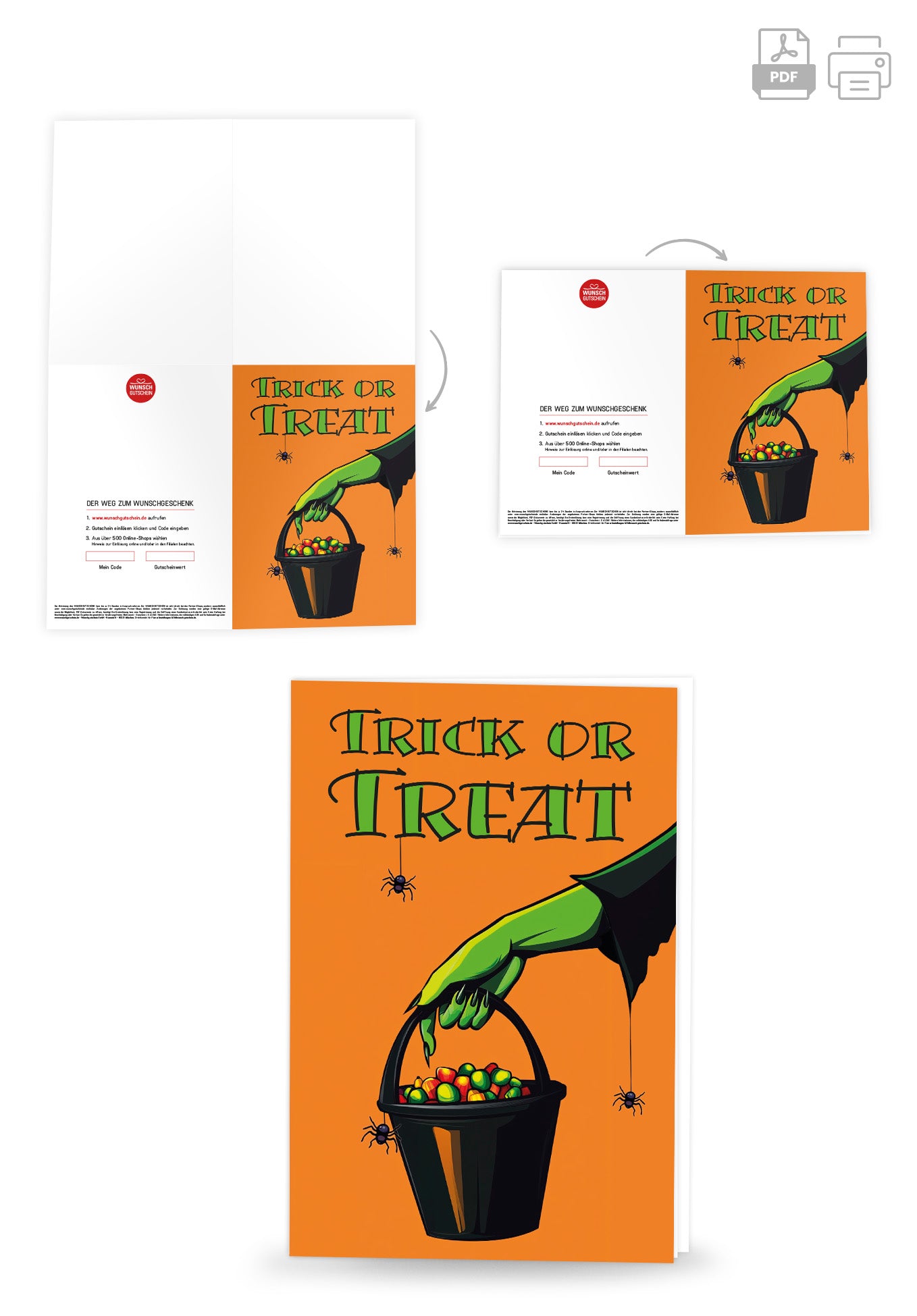 Wunschgutschein Trick or Treat - Süßigkeiten – Geschenkgutschein Ansicht 4