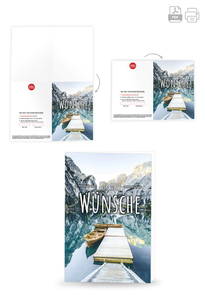 Wunschgutschein Für alle Wünsche - Bergsee PDF – Geschenkgutschein Ansicht 4