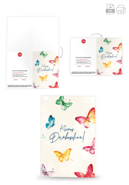 Wunschgutschein Kleines Dankeschön - Schmetterlinge – Geschenkgutschein Ansicht 4