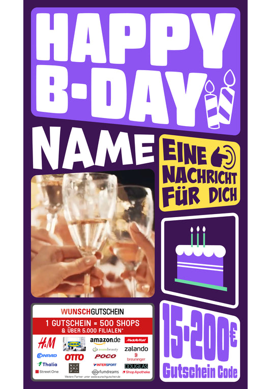 Digital - Happy B-Day - Kerze