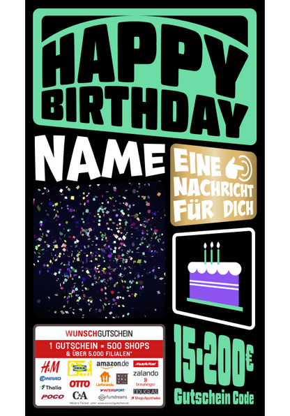 Digital - Happy Birthday - Rund