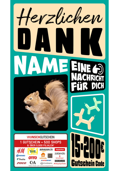 Digital - Herzlichen Dank