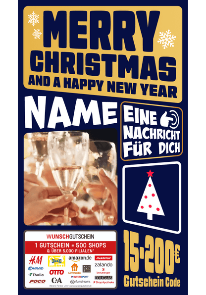 Digital - Merry Christmas - Schneeflocke