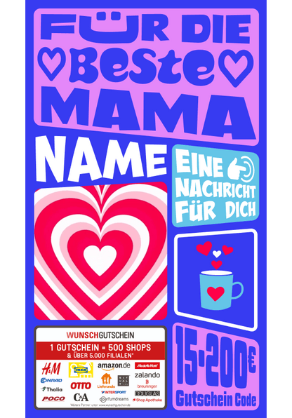 Digital - Für die beste Mama - Herz