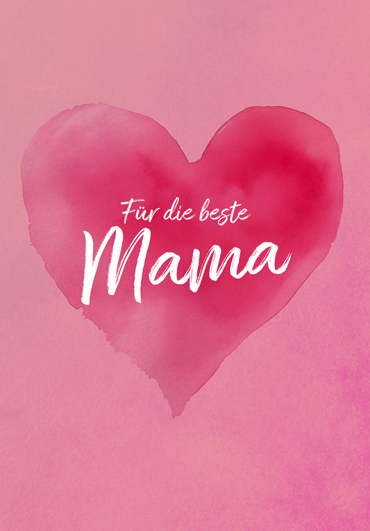 Für die beste Mama - Herz Pink