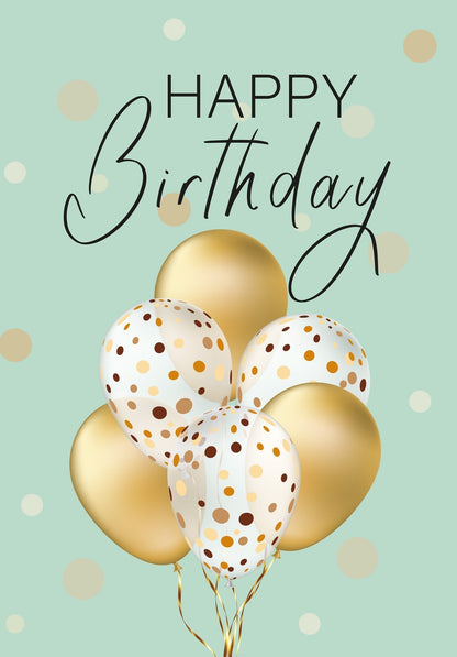 Happy Birthday - Ballons Gold (Kuningan Test) PDF