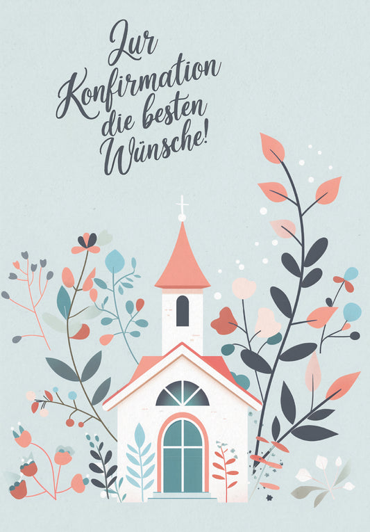 Zur Konfirmation - Kirche Rosa (Gutscheinwert)