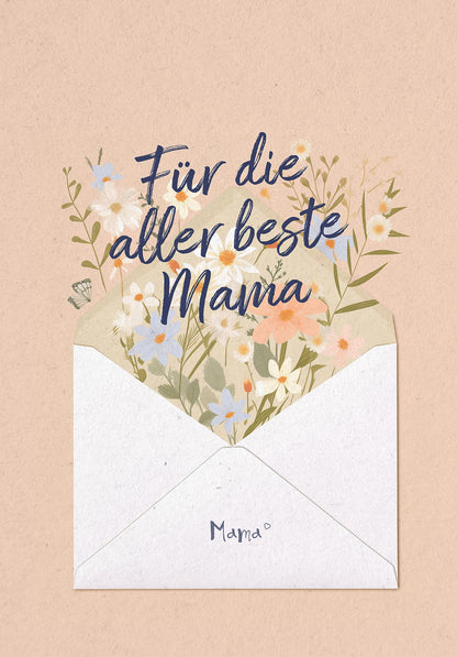 Aller beste Mama - Brief Blumen PDF