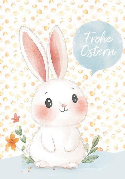 Frohe Ostern - Hase Sprechblase PDF