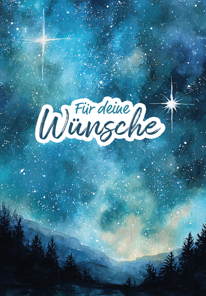 Für deine Wünsche - Nachthimmel Blau
